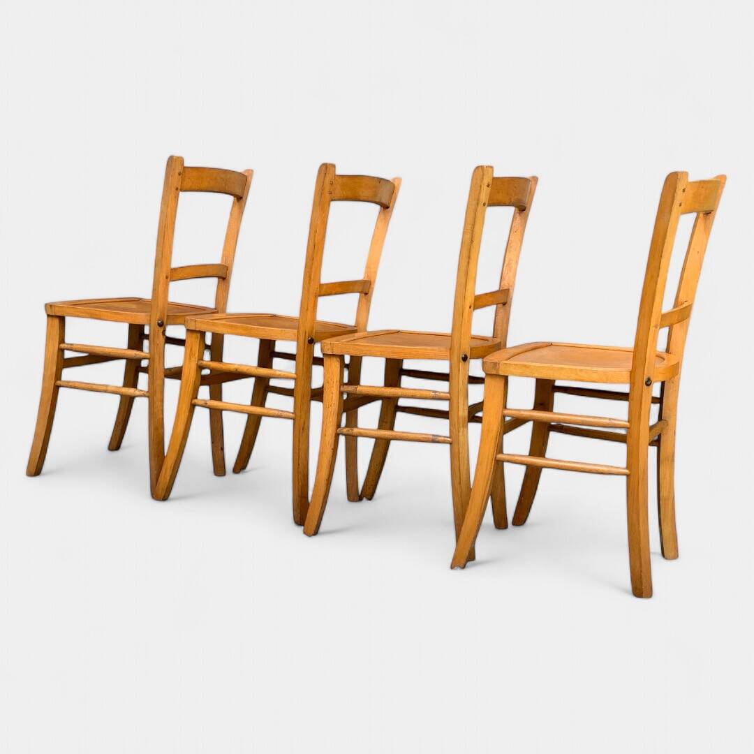 4 vintage Luterma bistro chairs 1940
