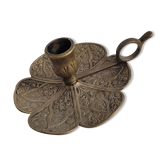 Brass candle holder flowers