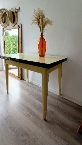 Yellow formica table