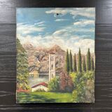Tableau ancien paysage de Toscane