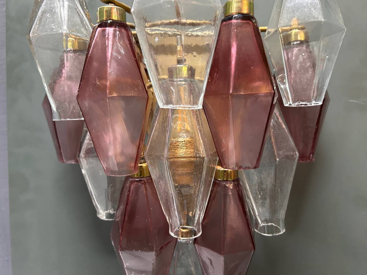 Murano Glass Poliedri Sconces, Italy, 1980s - Set of 2