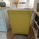 Armchair 50s velvet mustard