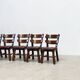 Ensemble de six chaises de salle à manger brutalistes françaises