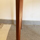Extendable swedish round teak dining table