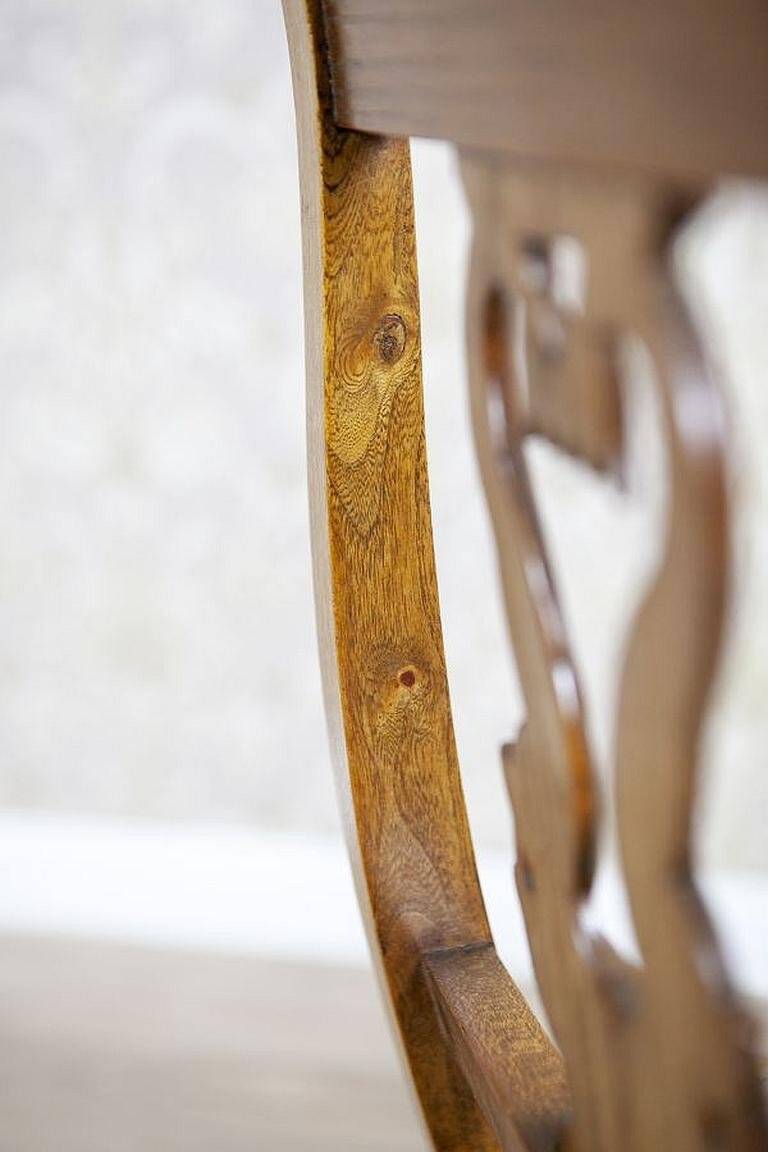 Set of 2 Ash Chairs in White Upholstery, 1950s