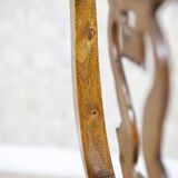 Set of 2 Ash Chairs in White Upholstery, 1950s