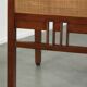 Ensemble de 6 chaises de salle à manger au design Art Déco uniques avec un dossier en osier.