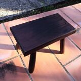 Step footrest solid wood vintage brutalist stool