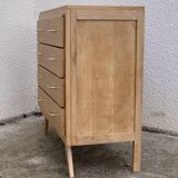 Chest of drawers feet compass raw wood 1950
