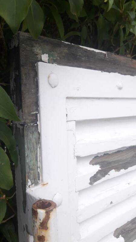 Shutters 4 leaves H148xW245cm (2) antique oak louvres pair 2