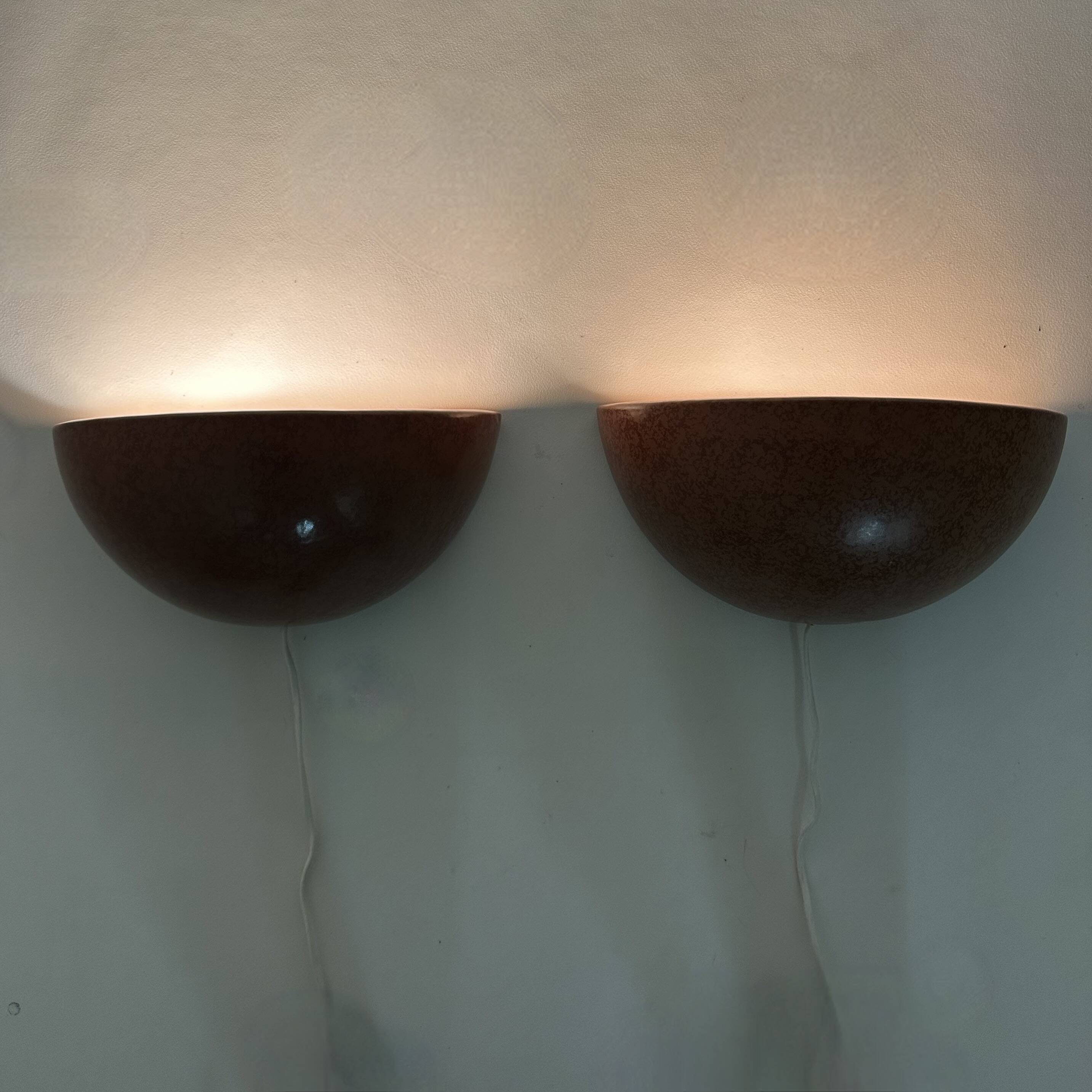 Set of 2 ceramic wall lamps , 1970s