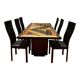 Maurice Villency GC Colombo Italia black lacquer high-gloss dining set
