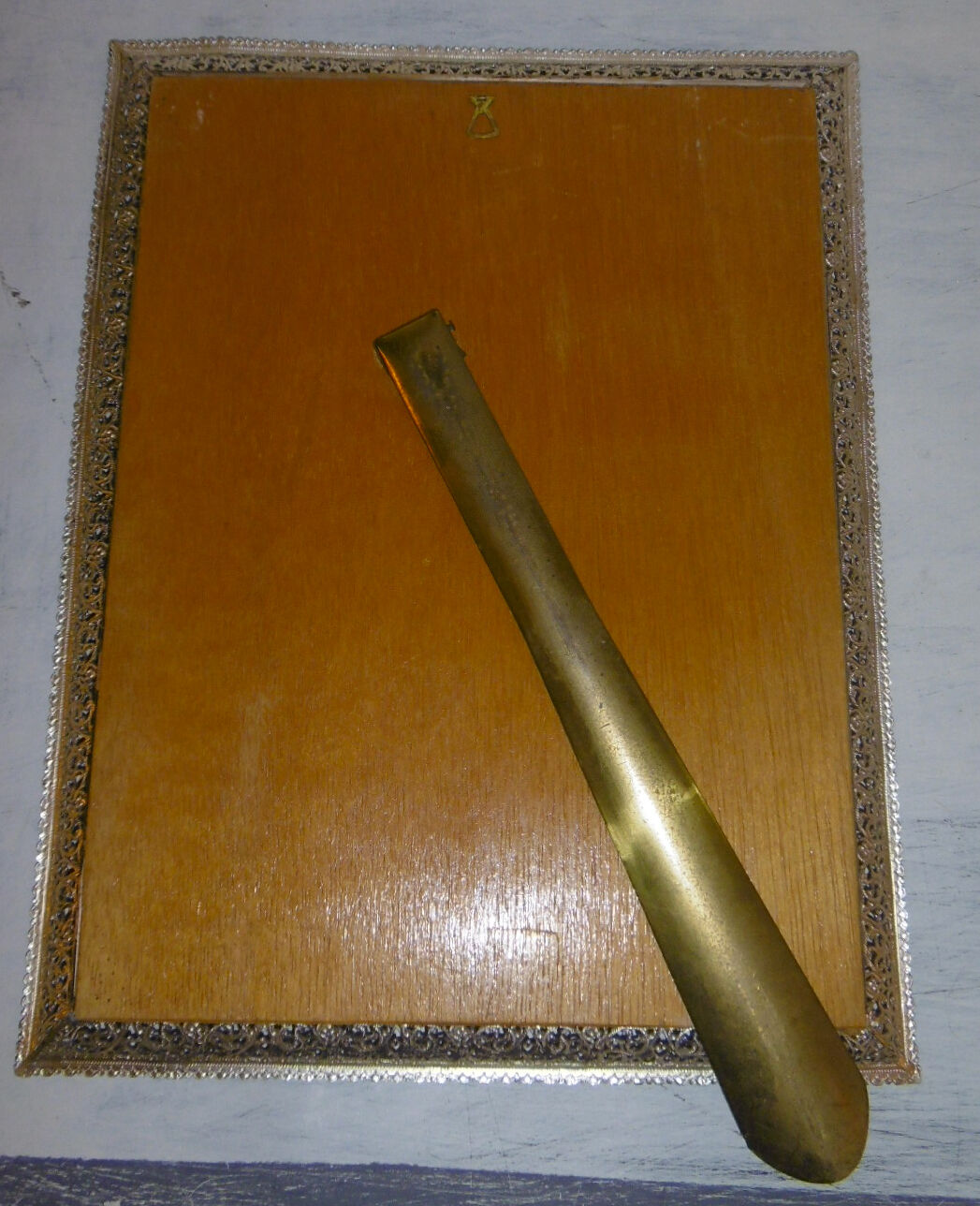 Silver metal frame of the 50s