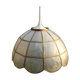 Suspension of old lampshade in mother-of-pearl and brass