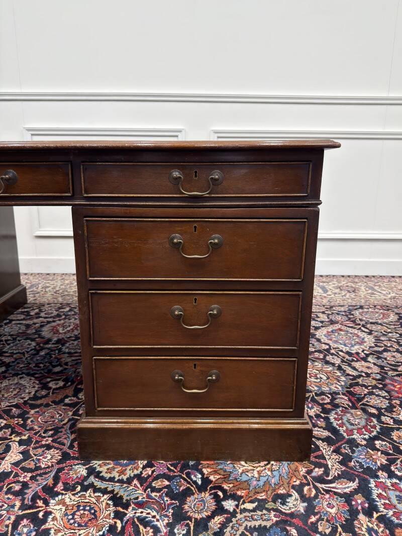 Large Antique English Desk Partnerdesk