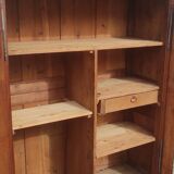 Old 19th century Forézienne cabinet in Bressane oak wood