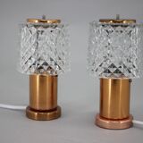Pair of Table Lamps in Copper by Kamenicky Senov, Czechoslovakia