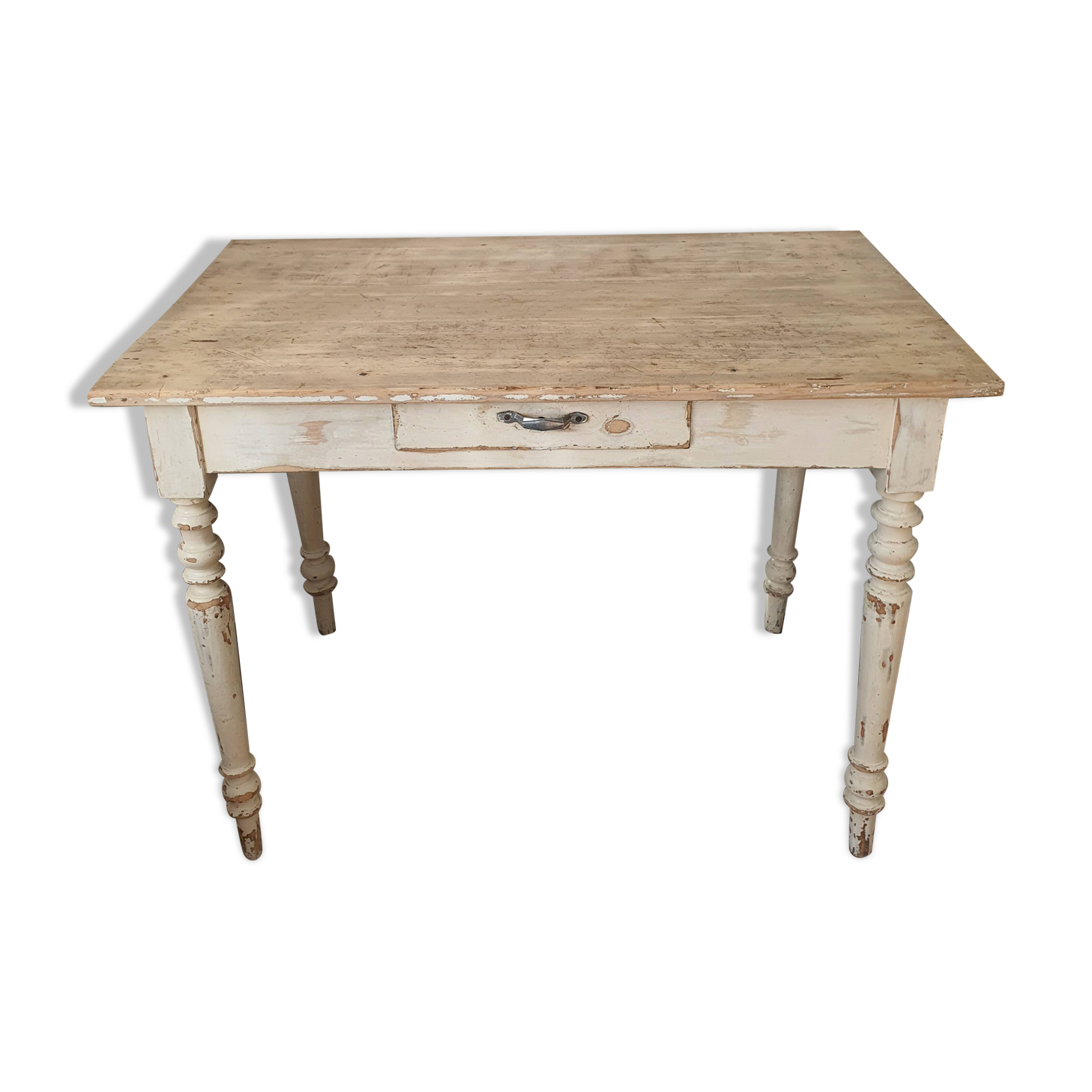 Vintage 1-drawer wooden table