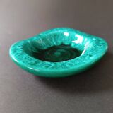 Turquoise glazed ceramic catchall by Giraud Vallauris 1960