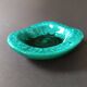 Vide-poche en céramique vernissée turquoise Giraud Vallauris 1960
