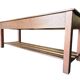 Comptoir de magasin/table de travail vintage en bois