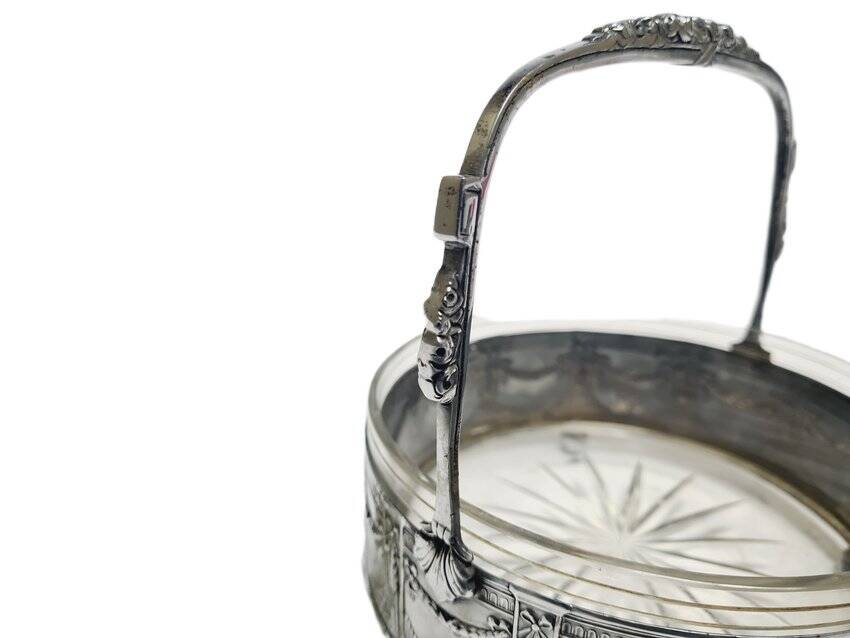 Antique Art Nouveau fruit basket, 1900s