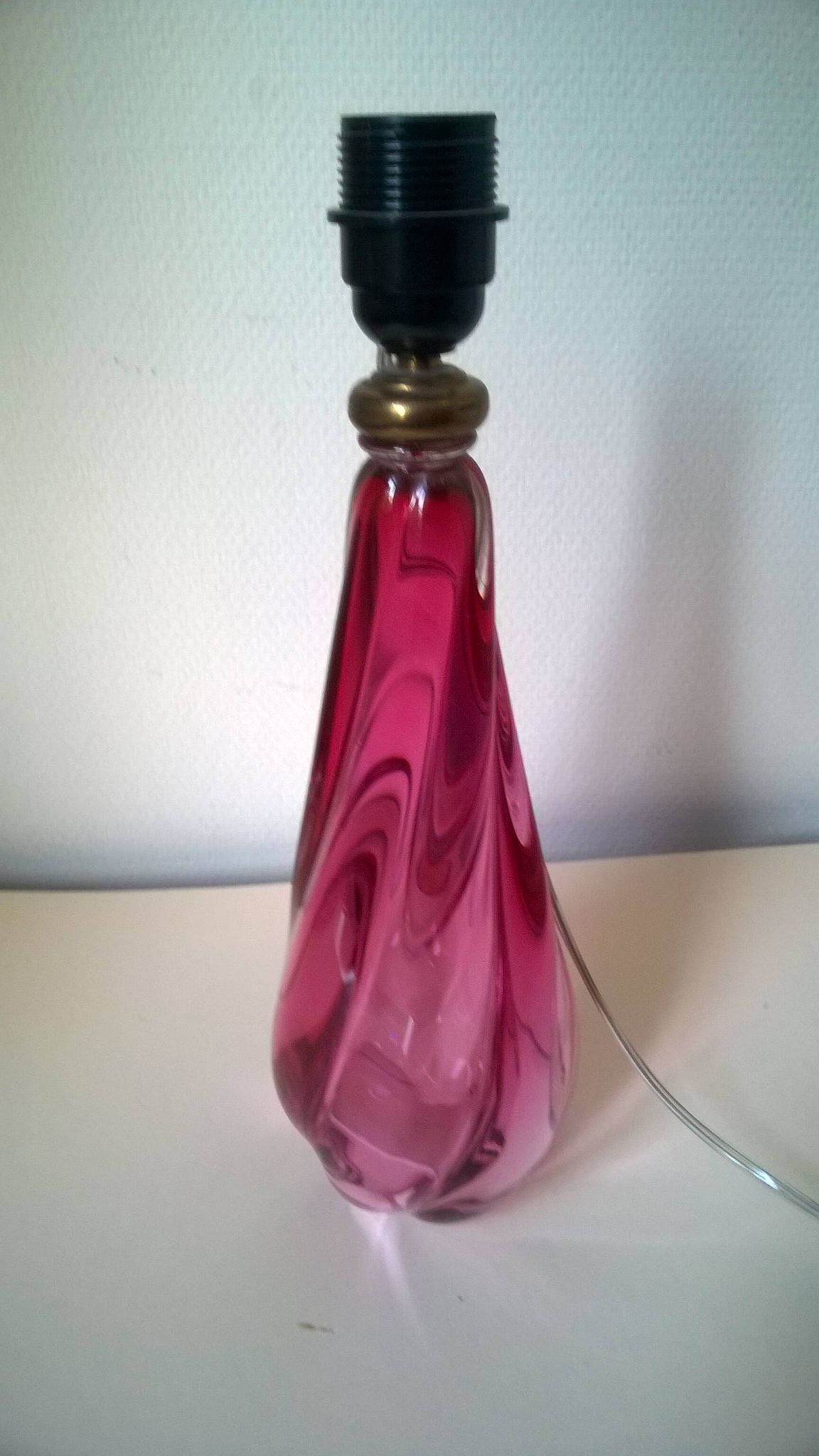 Crystal lamp Val Saint Lambert (Belgium, c. 1980)