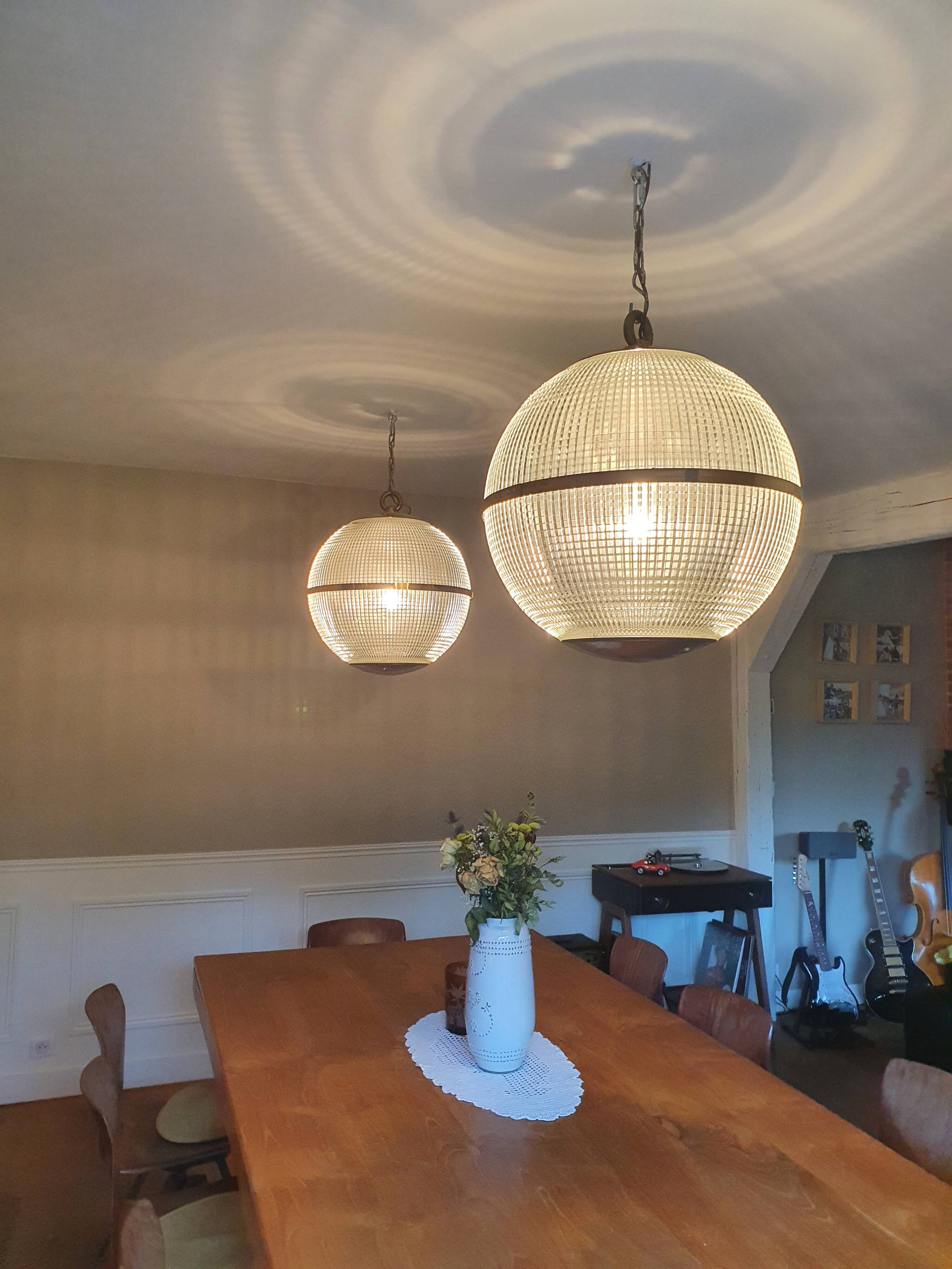 Globe Holophane en laiton