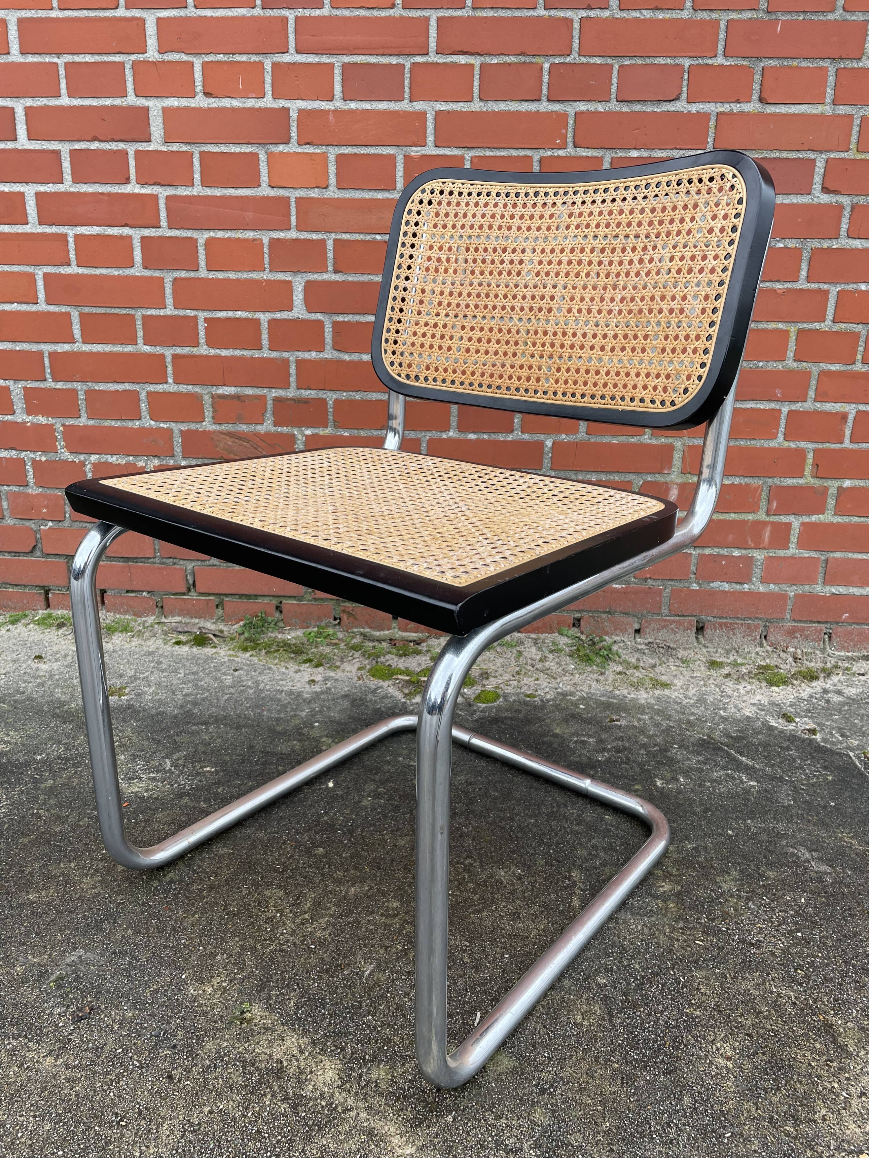 Cesca design chair b32 model black and chrome