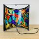 1970s psychedelic coloured fibreglass wall light