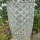 Vase vintage transparent glass diamond tips