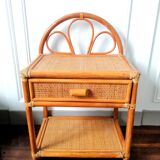 Rattan bedside table 1960