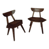 Pair of brutalist chairs from the 70s