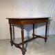 Antique solid wood table with turned legs