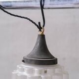 Art Deco 'Sky Scraper' Glass Two Tone Pendant Light