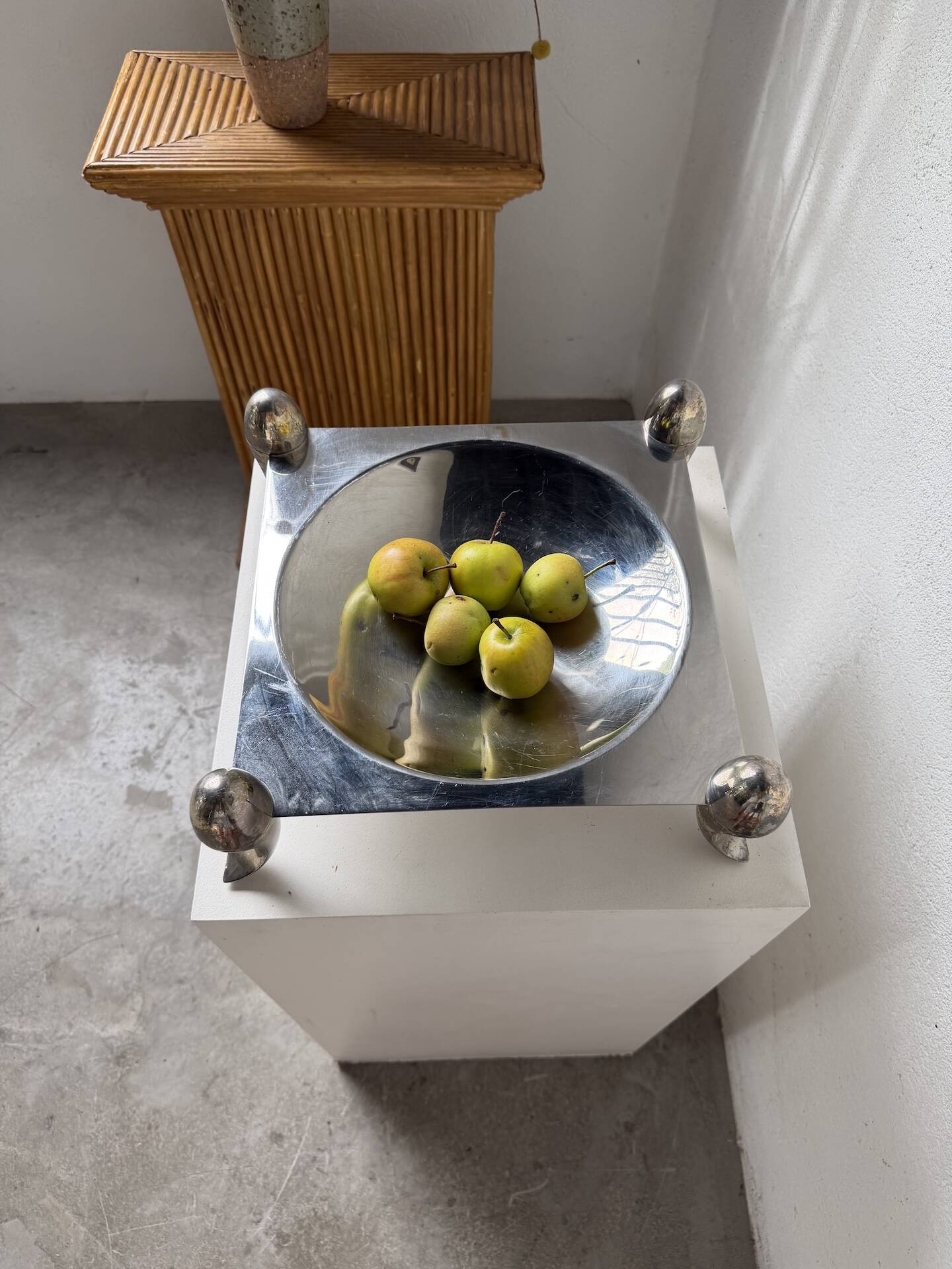 Silver-plated fruit bowl
