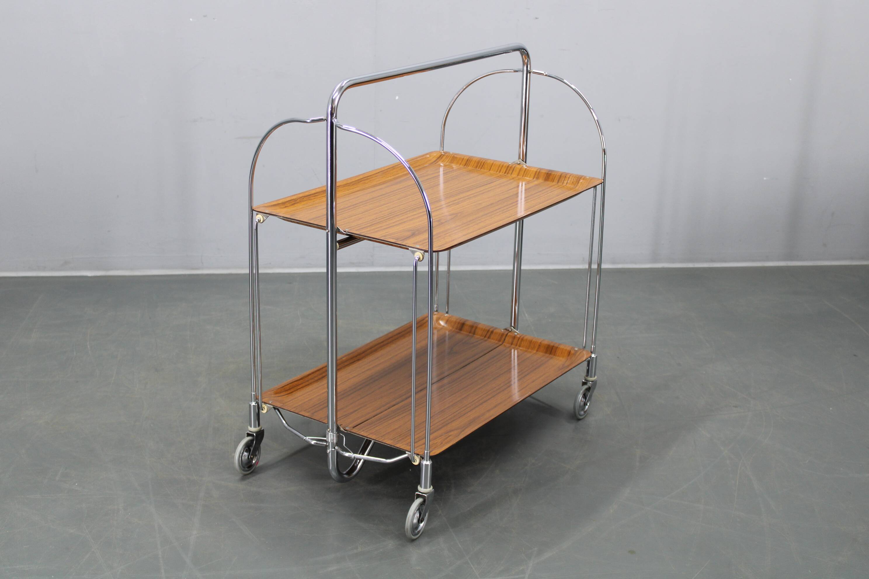 Mid-century folding serving cart, Italy, 1970s