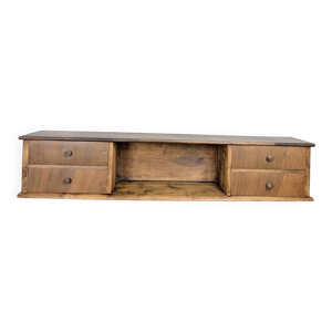 Caisson de bureau à tiroirs en bois patiné