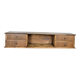 Patinated wooden drawer desk cabinet
