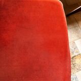 Arfa brick red velvet armchair