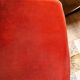 Fauteuil arfa velours rouge brique