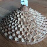 Conical shaped rattan suspension