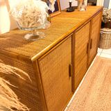 Buffet en rotin, années 1950