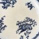 Pexonne iron earth compote dish, blue bird motif, late 19th century