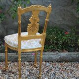 Golden wooden chair
