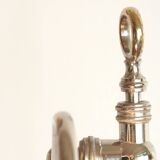 Old lamp rises and falls flame