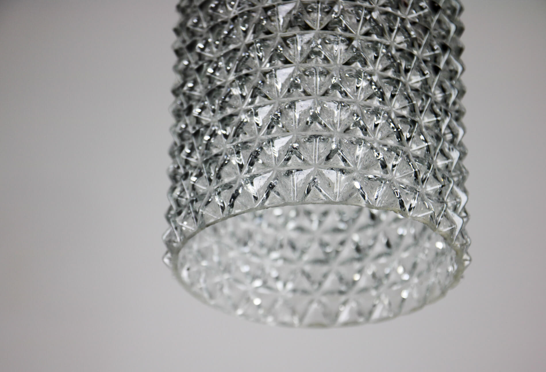 Crystal glass pendant lamp, 1960s