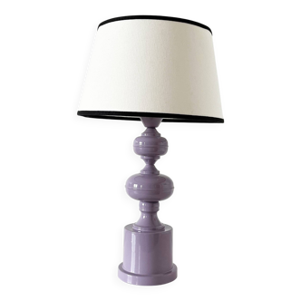 Vintage purple lacquered metal lamp from the 1970s