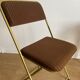 Vintage lafuma folding chair with brown striped fabric