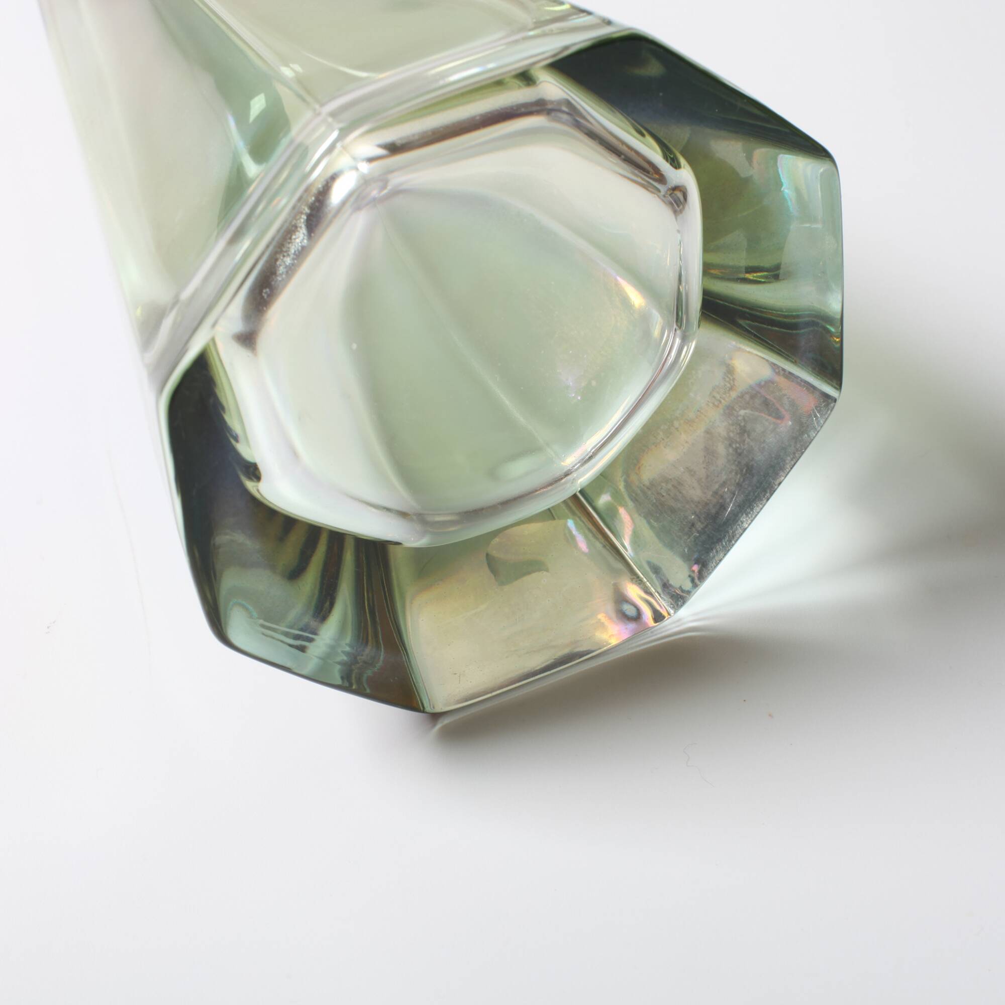 Stylish Spirit Decanter with Grey Original Stopper / Italy / 1960s